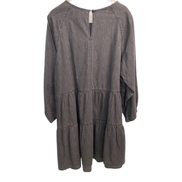 Madewell Denim Raglan-Sleeve Mini Dress in Lunar Wash Size 2X NEW - Picture 8 of 14